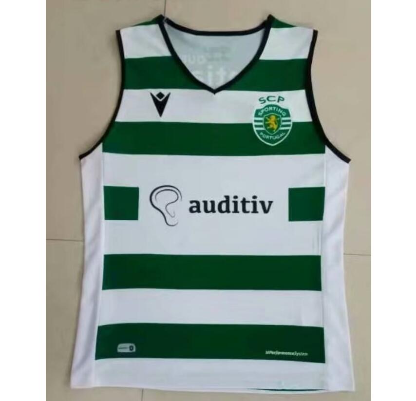 2021/22 Sporting Lisbon Home Soccer Vest Jersey Shirt